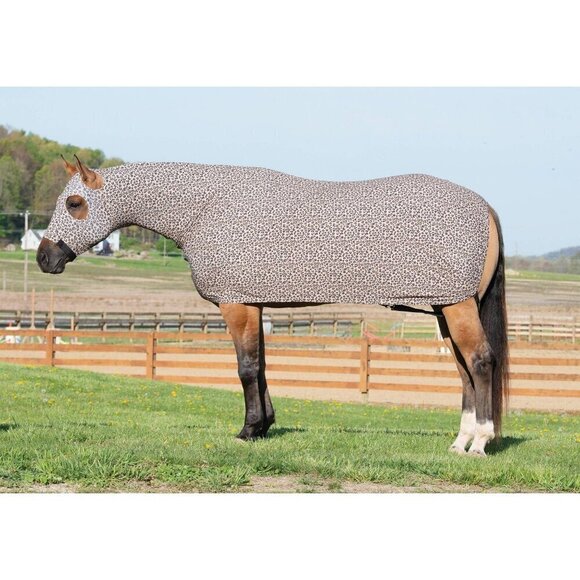 Weaver Medium Equiskinz Lycra Full Body Moisture Wicking Sheet - Leopard - Picture 1 of 3